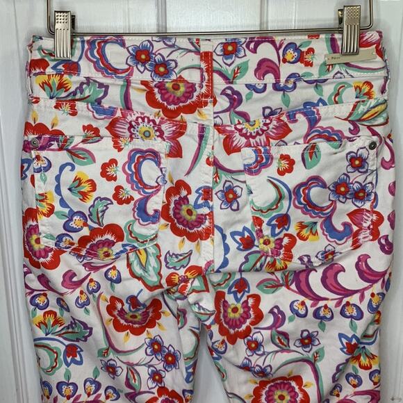 Anthropologie Floral Cottagecore Garden Pilcro Mid-Rise Skinny Jeans W-210 Sz 27 - Picture 10 of 13